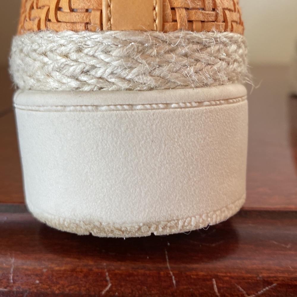 Franco Sarto Hyria Orange 7 Sporty Casual Boho Woven Leather Platform Sneakers - Picture 12 of 13